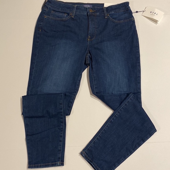 NYDJ SZ 10 Medium Wash Blue Skinny Denim Jeans New D31 - Picture 5 of 16